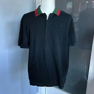 Classic men’s Gucci polo with web collar detail